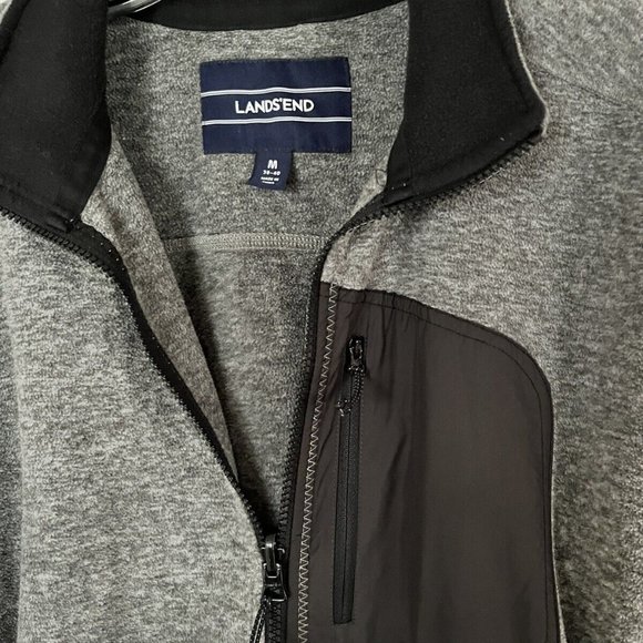 Lands’End fleece jacket mens Medium Thermacheck 200 - Picture 2 of 7